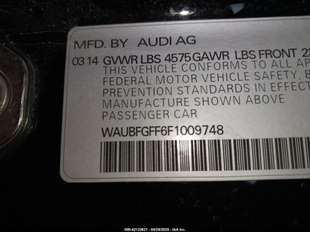 WAUBFGFF6F1009748 Audi A3 2.0t Premium