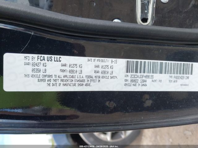 2C3CDXJG3FH898155 Dodge Charger Sxt