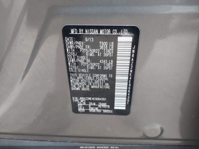 JN8AZ2NE4E9064351 Infiniti QX80