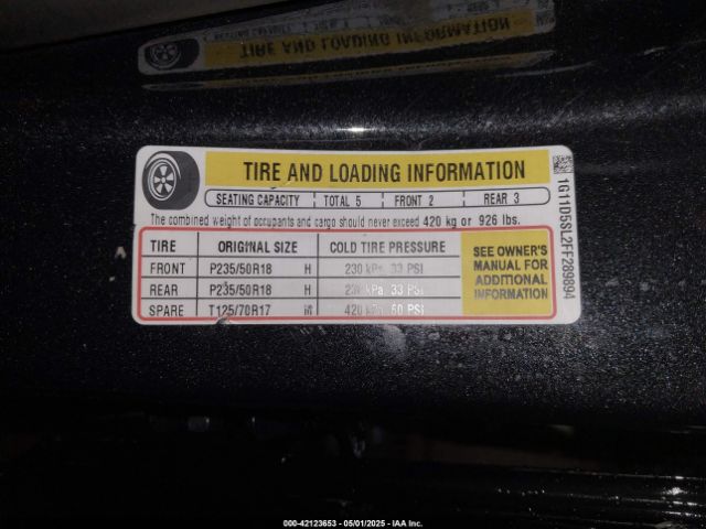 1G11D5SL2FF289894 Chevrolet MALIBU 2LT