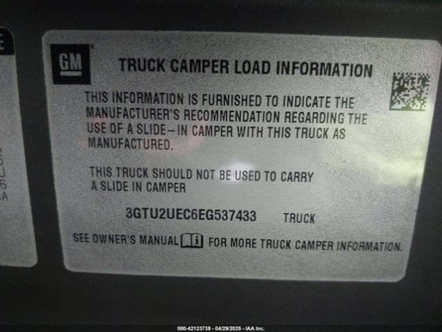 3GTU2UEC6EG537433 GMC Sierra 1500 Sle
