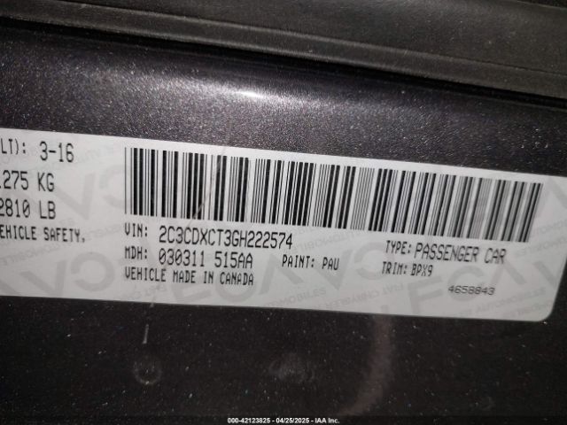 2C3CDXCT3GH222574 Dodge CHARGER R/T