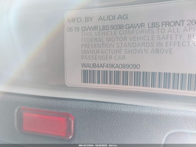 WAUB4AF49KA089090 Audi S4 3.0t Premium