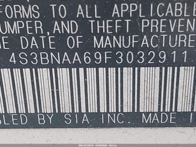 4S3BNAA69F3032911 Subaru Legacy 2.5i