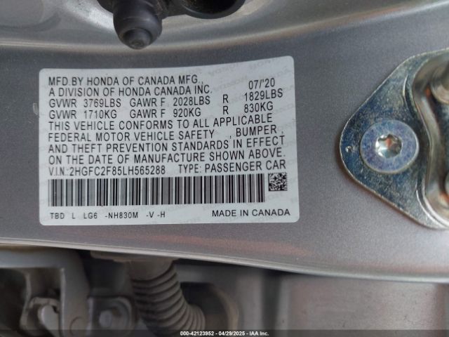 2HGFC2F85LH565288 Honda k20c2