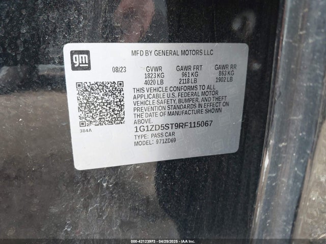 1G1ZD5ST9RF115067 Chevrolet Malibu Fwd 1lt