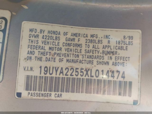 1999 ACURA CL 19UYA2255XL014474 Photo 8