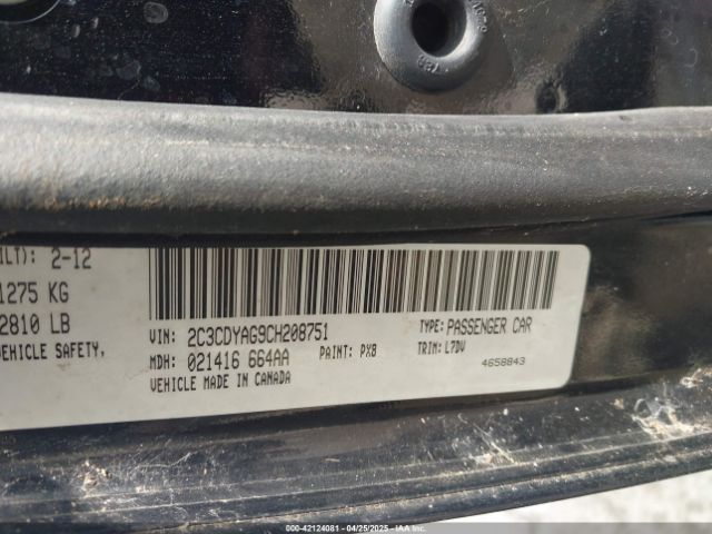 2012 DODGE CHALLENGER 2C3CDYAG9CH208751 Photo 8