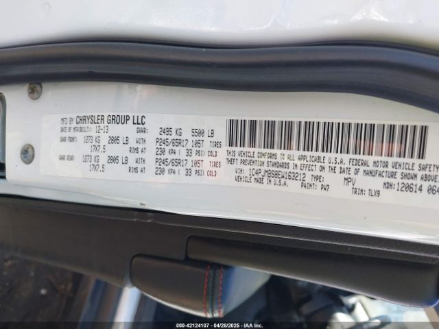1C4PJMBS8EW163212 Jeep Cherokee Trailhawk