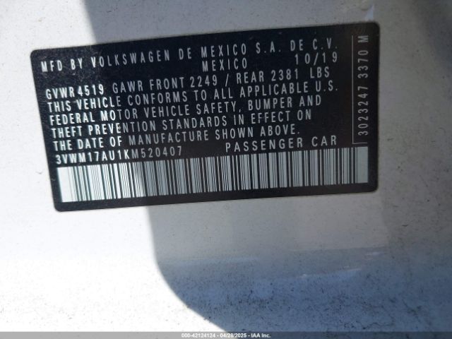 3VWM17AU1KM520407 Volkswagen Golf Alltrack Tsi S/tsi Se/tsi Sel