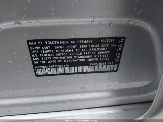 WVWBP7AN5EE531776 Volkswagen Cc 2.0t Sport