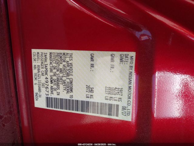 1N4AL3AP0HC497673 Nissan Altima 2.5 S