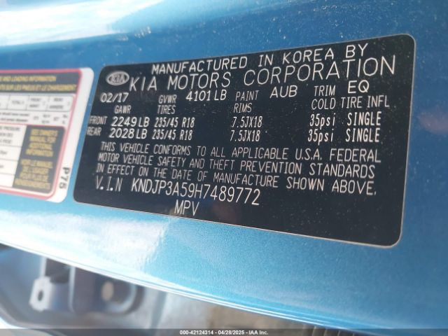 KNDJP3A59H7489772 KIA SOUL +