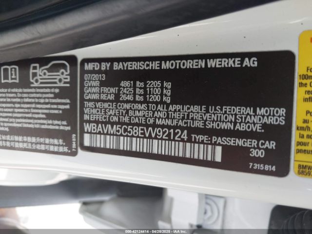 WBAVM5C58EVV92124 BMW X1 Xdrive35i