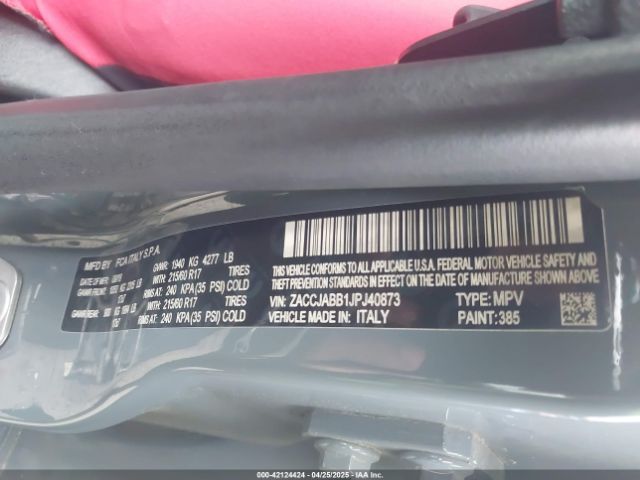 ZACCJABB1JPJ40873 Jeep Renegade Latitude Fwd