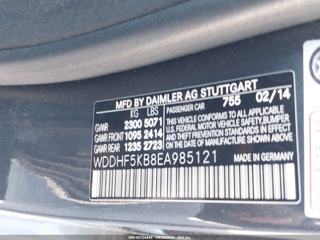 WDDHF5KB8EA985121 Mercedes-Benz E 350 E 350 Luxury