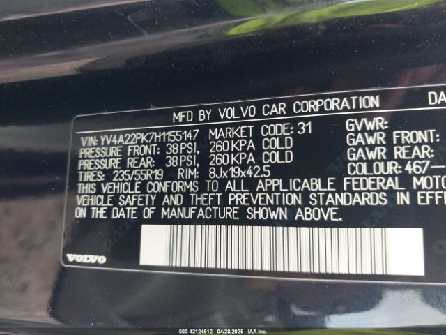 YV4A22PK7H1155147 Volvo Xc90 T6 Momentum
