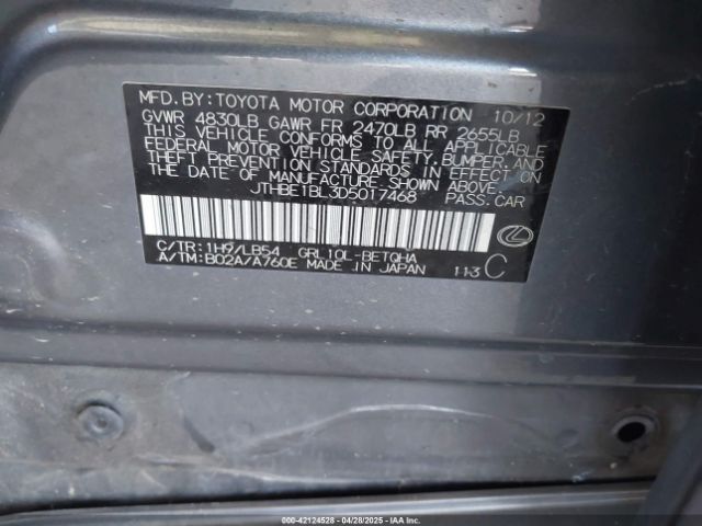 2013 LEXUS GS 350 JTHBE1BL3D5017468 Photo 8