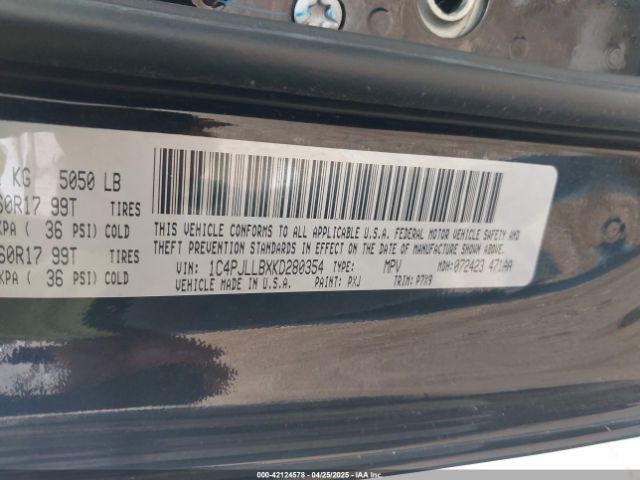 2019 JEEP CHEROKEE 1C4PJLLBXKD280354 Photo 8