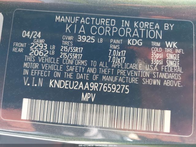 KNDEU2AA9R7659275 KIA SELTOS S