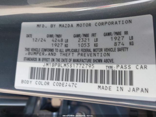 JM1BPBLM5S1772795 Mazda Mazda3 Hatchback 2.5 S Carbon Edition