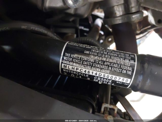 2013 HONDA CB500 MLHPC4614D5000750 Photo 9
