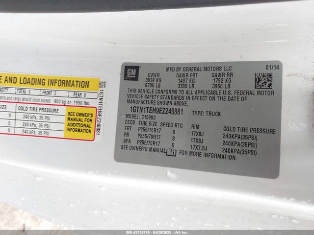 1GTN1TEH9EZ240881 GMC SIERRA 1500