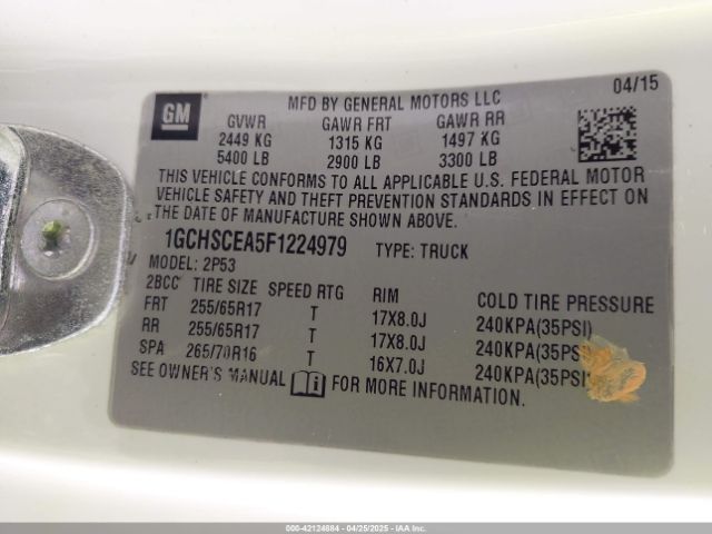 1GCHSCEA5F1224979 Chevrolet Colorado Z71