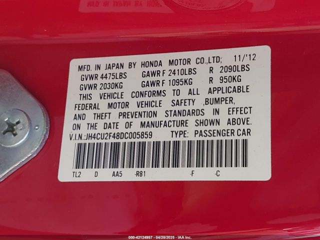 2013 ACURA TSX JH4CU2F48DC005859 Photo 8