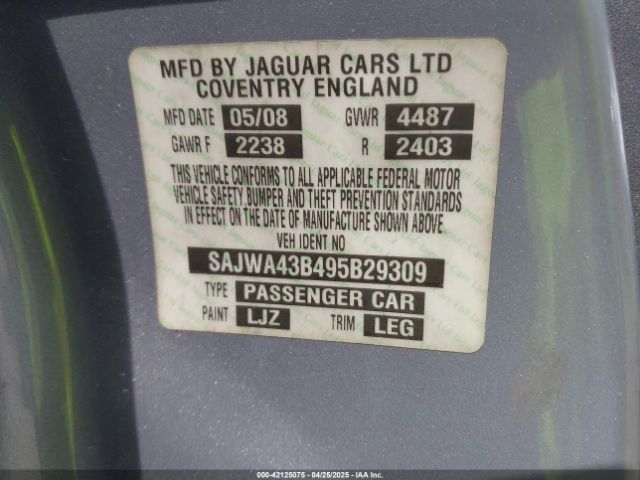 2009 JAGUAR XK SERIES SAJWA43B495B29309 Photo 8