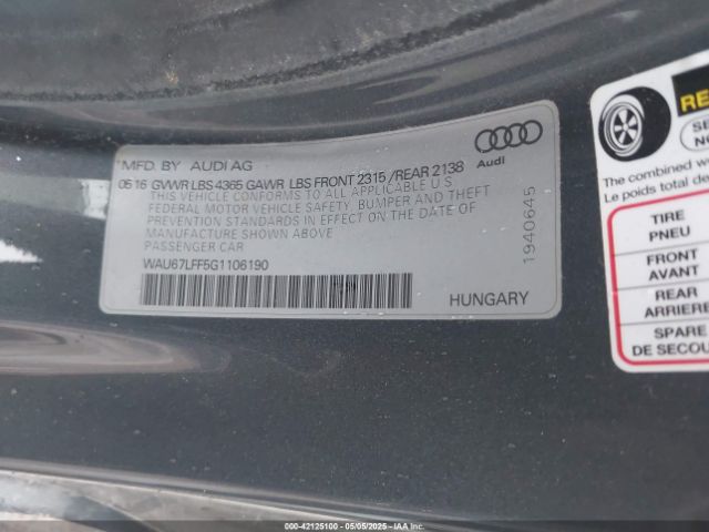 WAU67LFF5G1106190 Audi A3 1.8t Premium