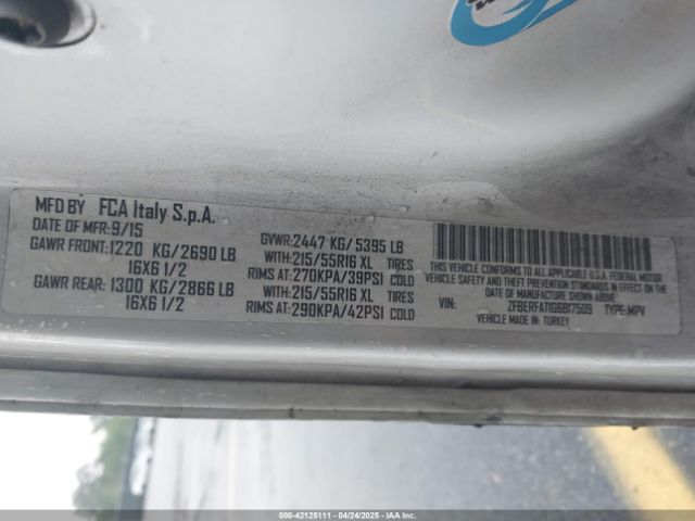ZFBERFAT1G6B17509 RAM Promaster City Tradesman