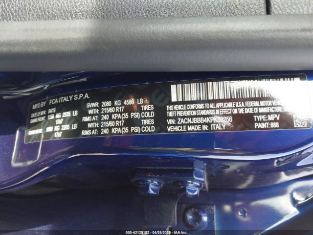 ZACNJBBB4KPK33256 Jeep Renegade