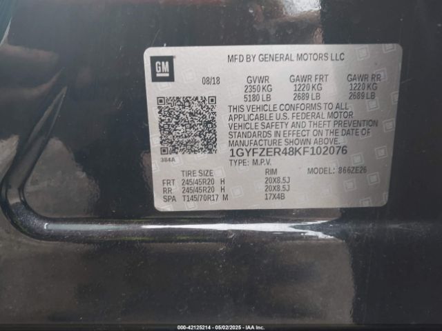 1GYFZER48KF102076 Cadillac XT4 SPORT