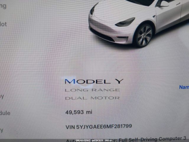 2021 TESLA MODEL Y 5YJYGAEE6MF281799 Photo 6
