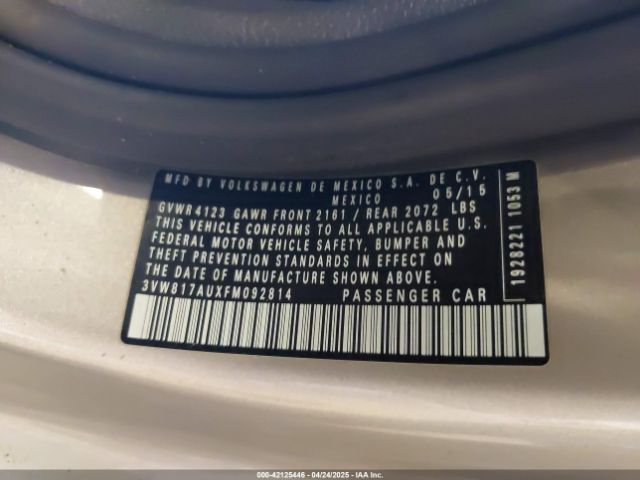 3VW817AUXFM092814 Volkswagen Golf Tsi S 2-door