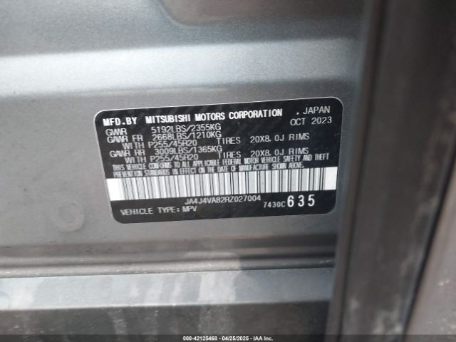 JA4J4VA82RZ027004 Mitsubishi Outlander