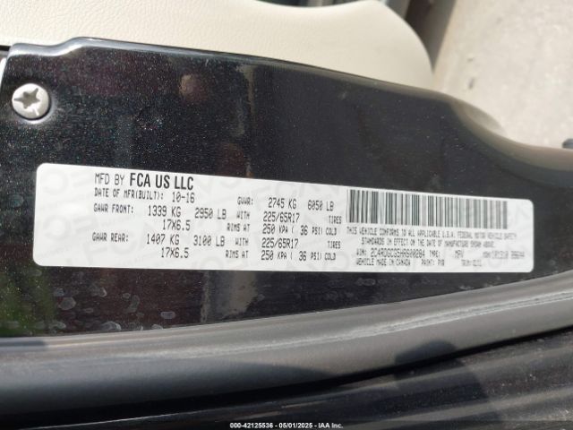 2C4RDGCG5HR600284 Dodge Grand Caravan Sxt