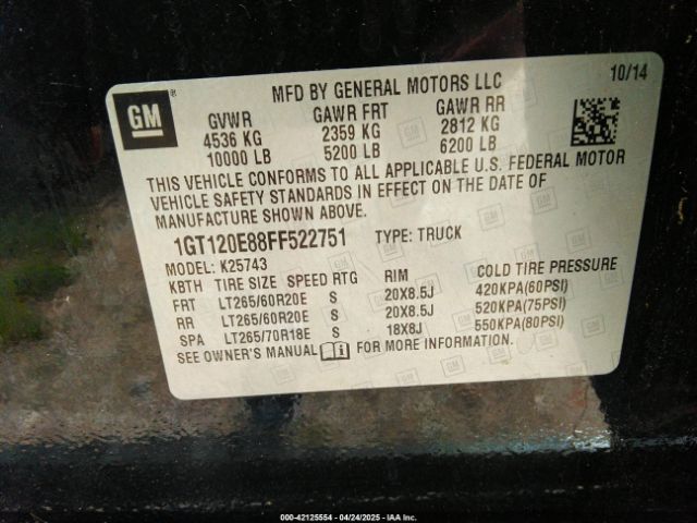 1GT120E88FF522751 GMC Sierra 2500hd Denali