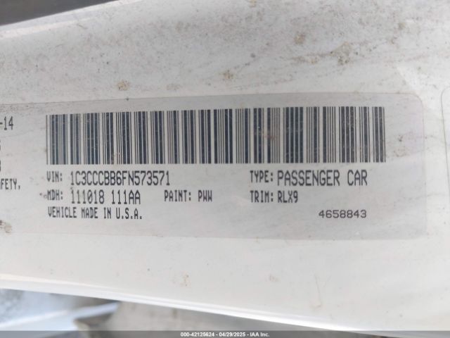 2015 CHRYSLER 200 1C3CCCBB6FN573571 Photo 8