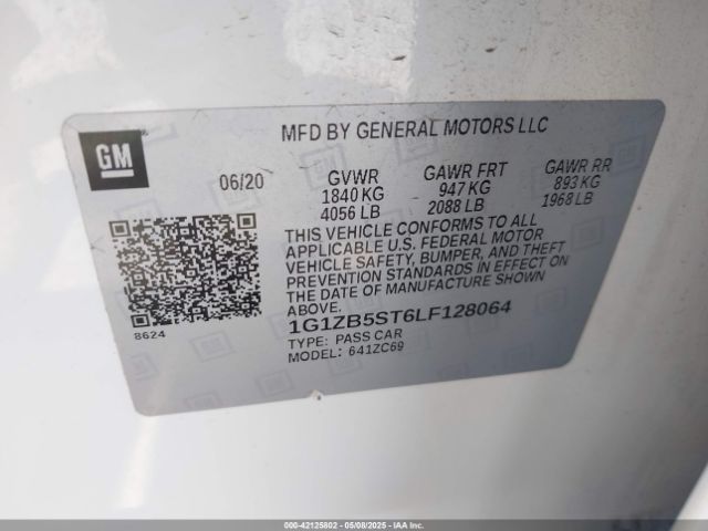 1G1ZB5ST6LF128064 Chevrolet Malibu Fwd Ls