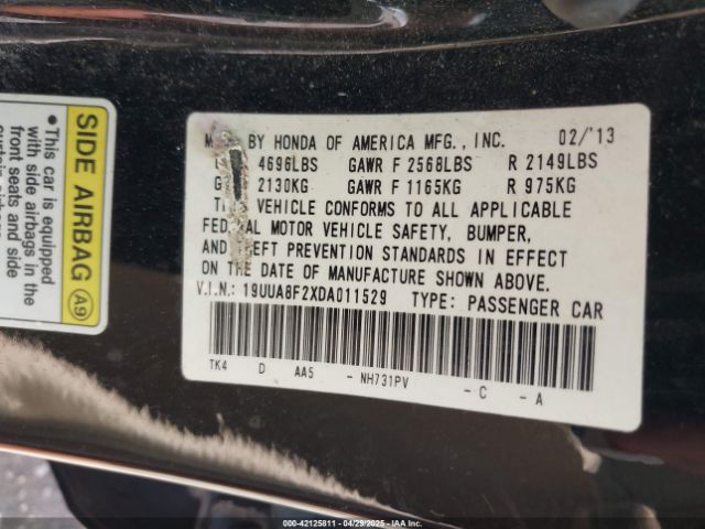 2013 ACURA TL 19UUA8F2XDA011529 Photo 8