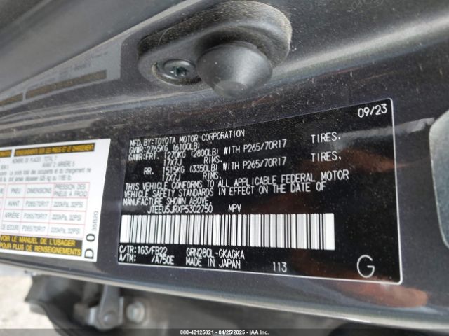 JTEEU5JRXP5302750 Toyota 4RUNNER SR5