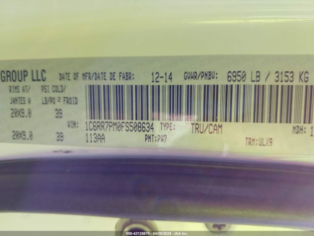 1C6RR7PM0FS508634 RAM 1500 Longhorn
