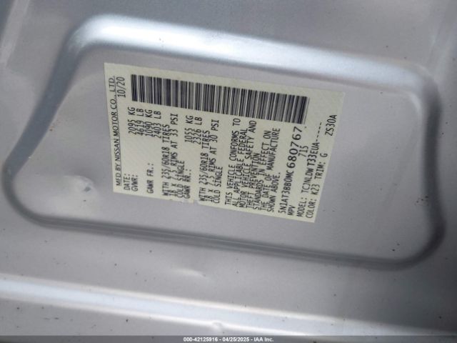 2021 NISSAN ROGUE 5N1AT3BB0MC680767 Photo 8