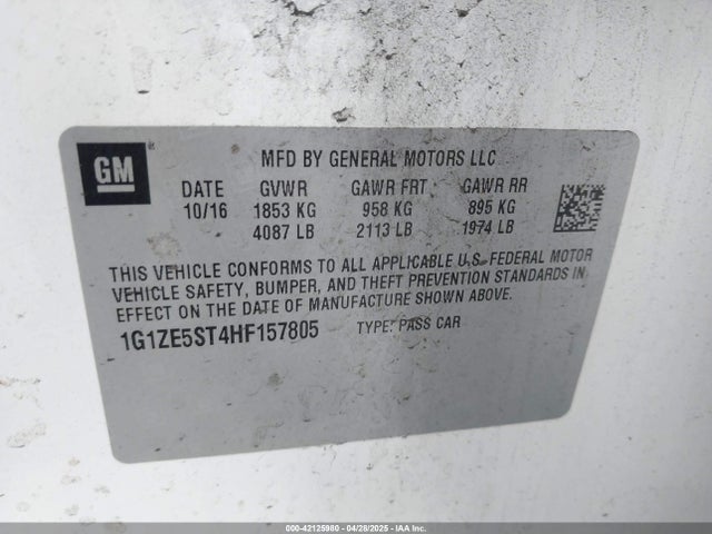 1G1ZE5ST4HF157805 Chevrolet MALIBU 1LT
