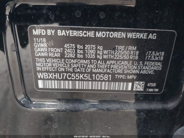 2019 BMW X1 WBXHU7C55K5L10581 Photo 8