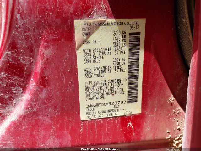 2012 NISSAN TITAN 1N6AA0EJ5CN320793 Photo 8