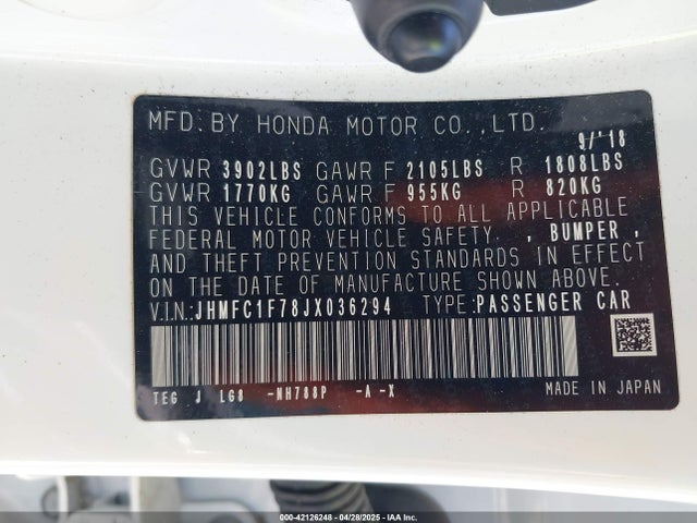 JHMFC1F78JX036294 Honda Civic Ex-l