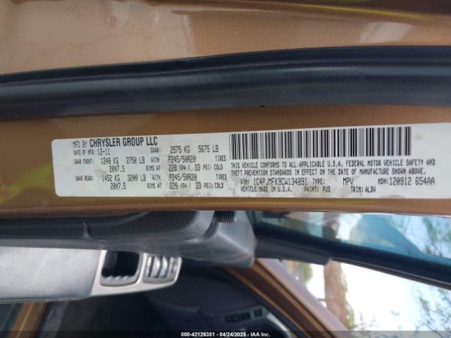 2012 JEEP LIBERTY 1C4PJMFK9CW134891 Photo 8